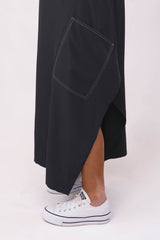RHODE DRESS CHARCOAL