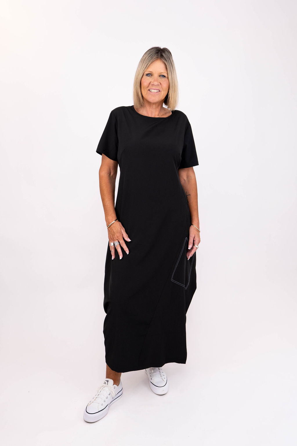 RHODE DRESS CHARCOAL