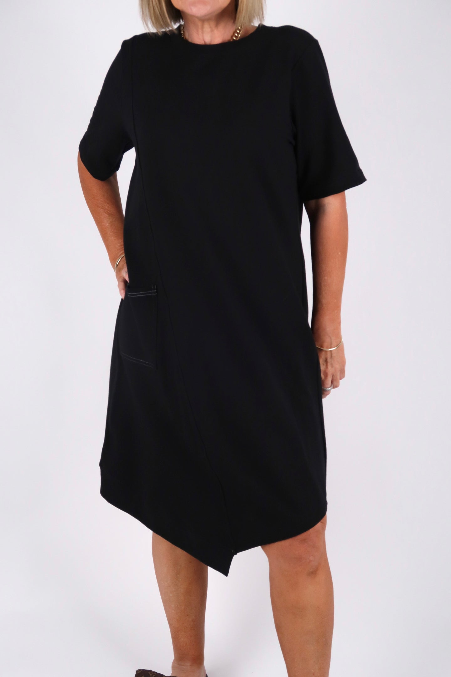 WYOMING TEE DRESS BLACK