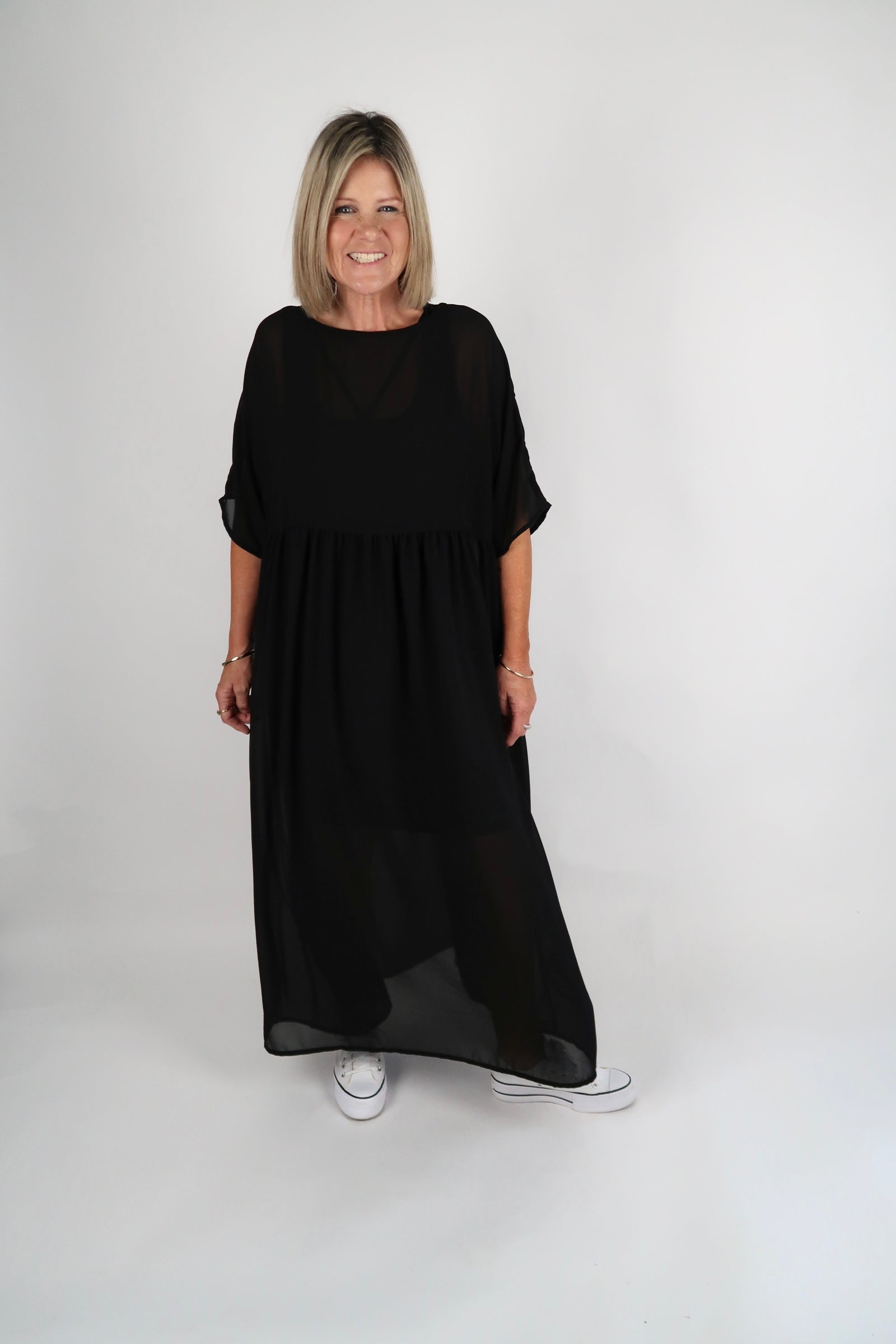 CHIFFON MAXI DRESS – Brooklyn Blak