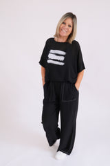 CHICAGO TOP BRUSHSTROKE BLACK