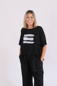 CHICAGO TOP BRUSHSTROKE BLACK