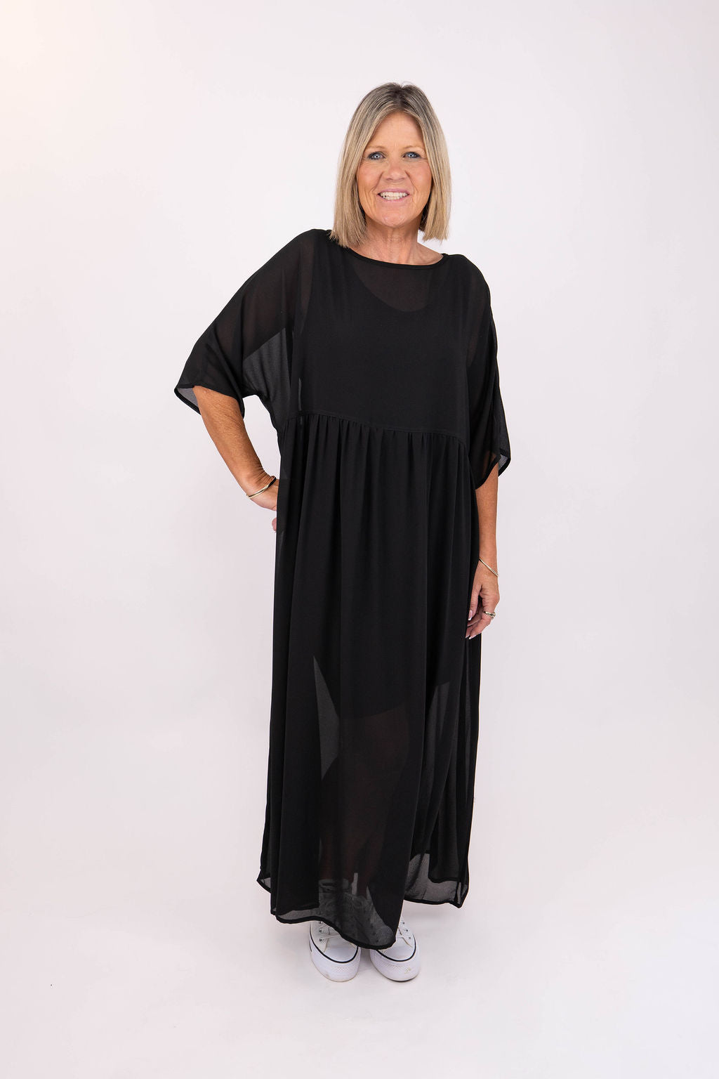 CHIFFON MAXI DRESS – Brooklyn Blak