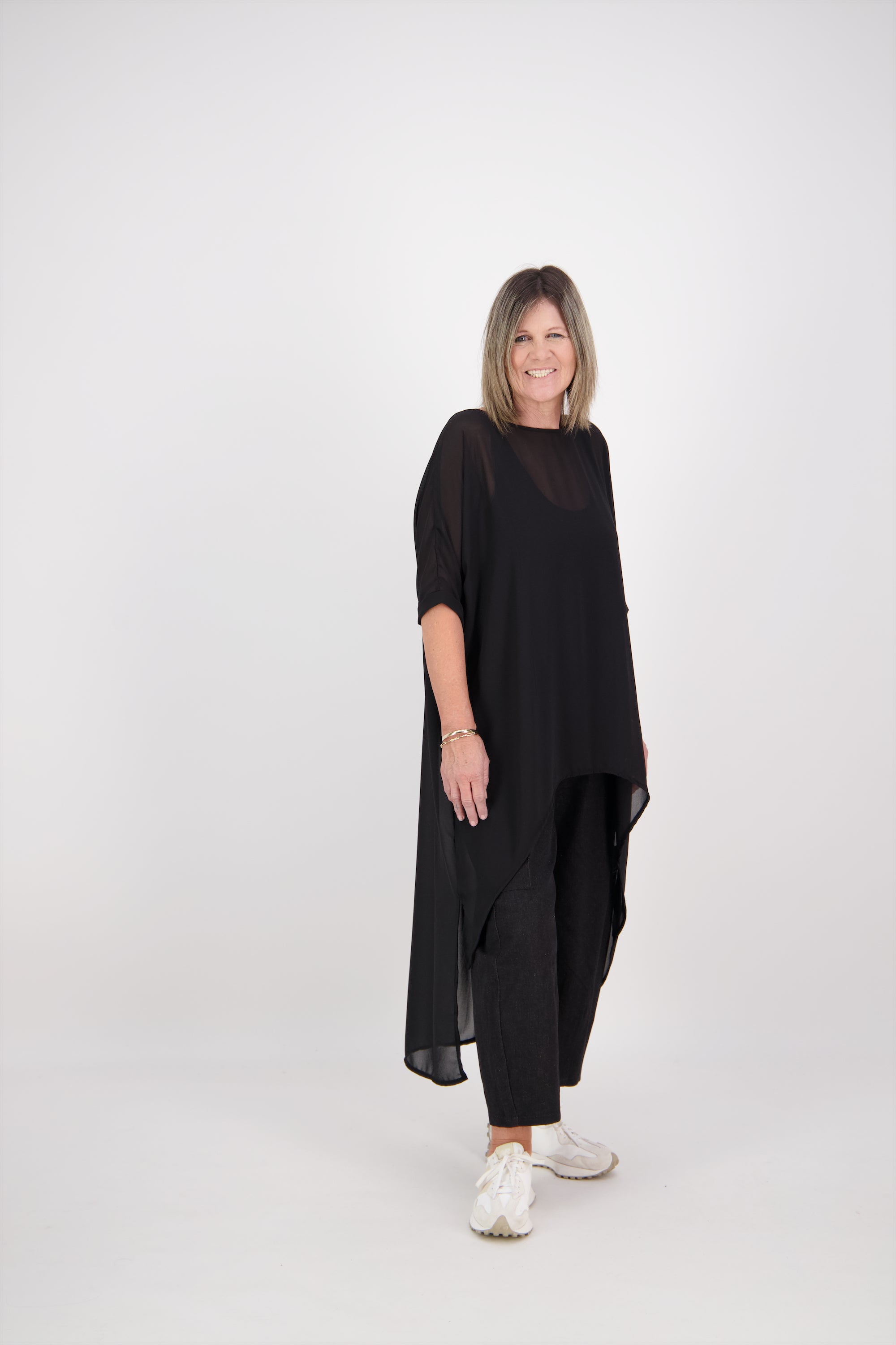 CHIFFON LEANNE TUNIC – Brooklyn Blak