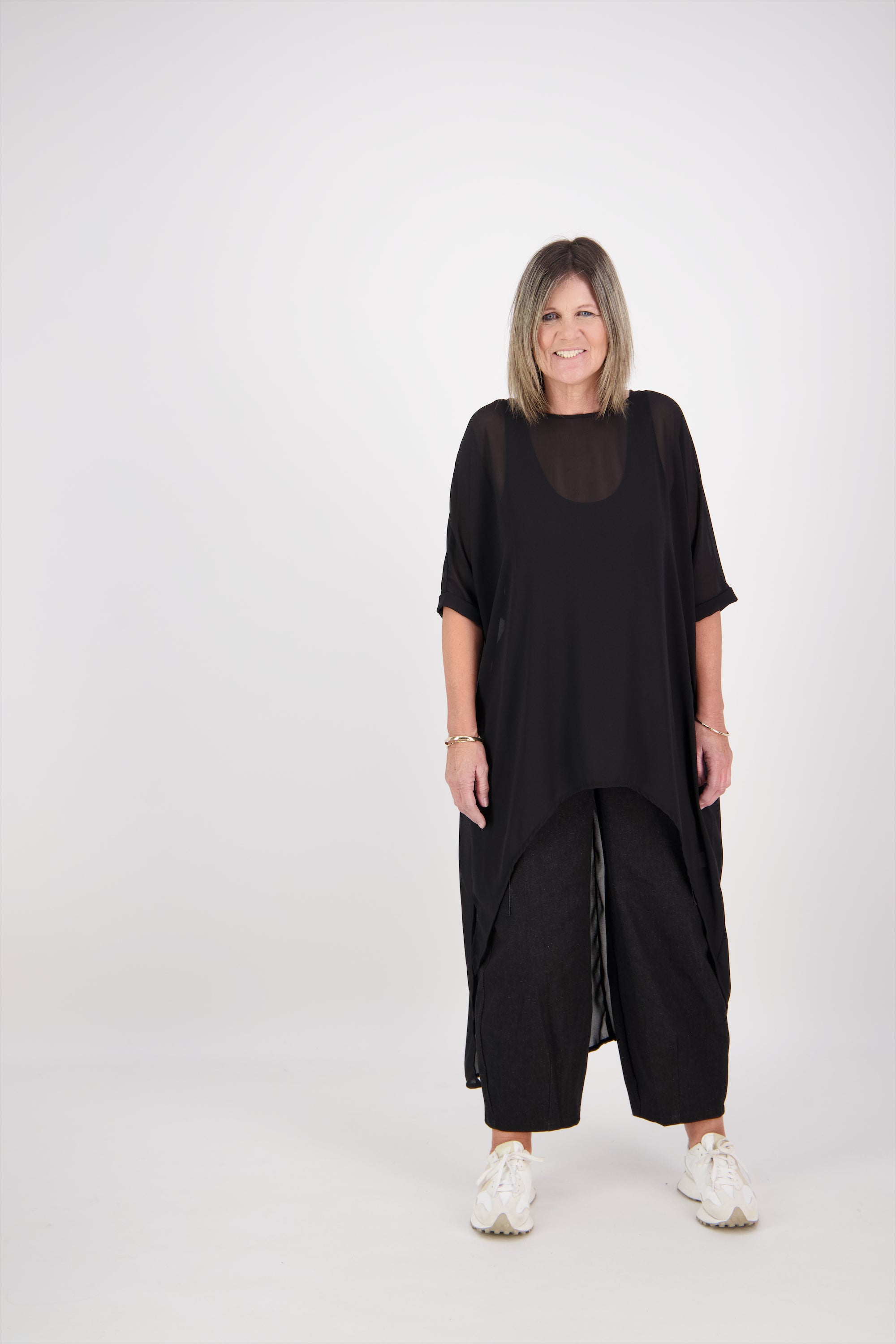 CHIFFON LEANNE TUNIC – Brooklyn Blak