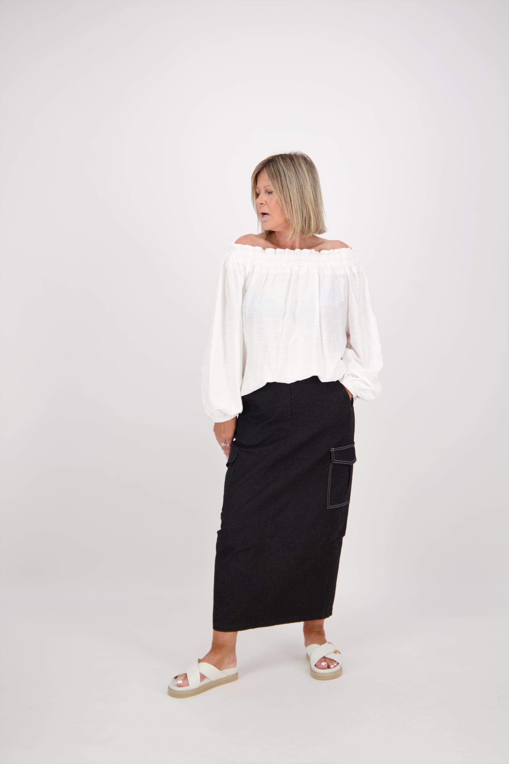 OFF THE SHOULDER TOP WHITE