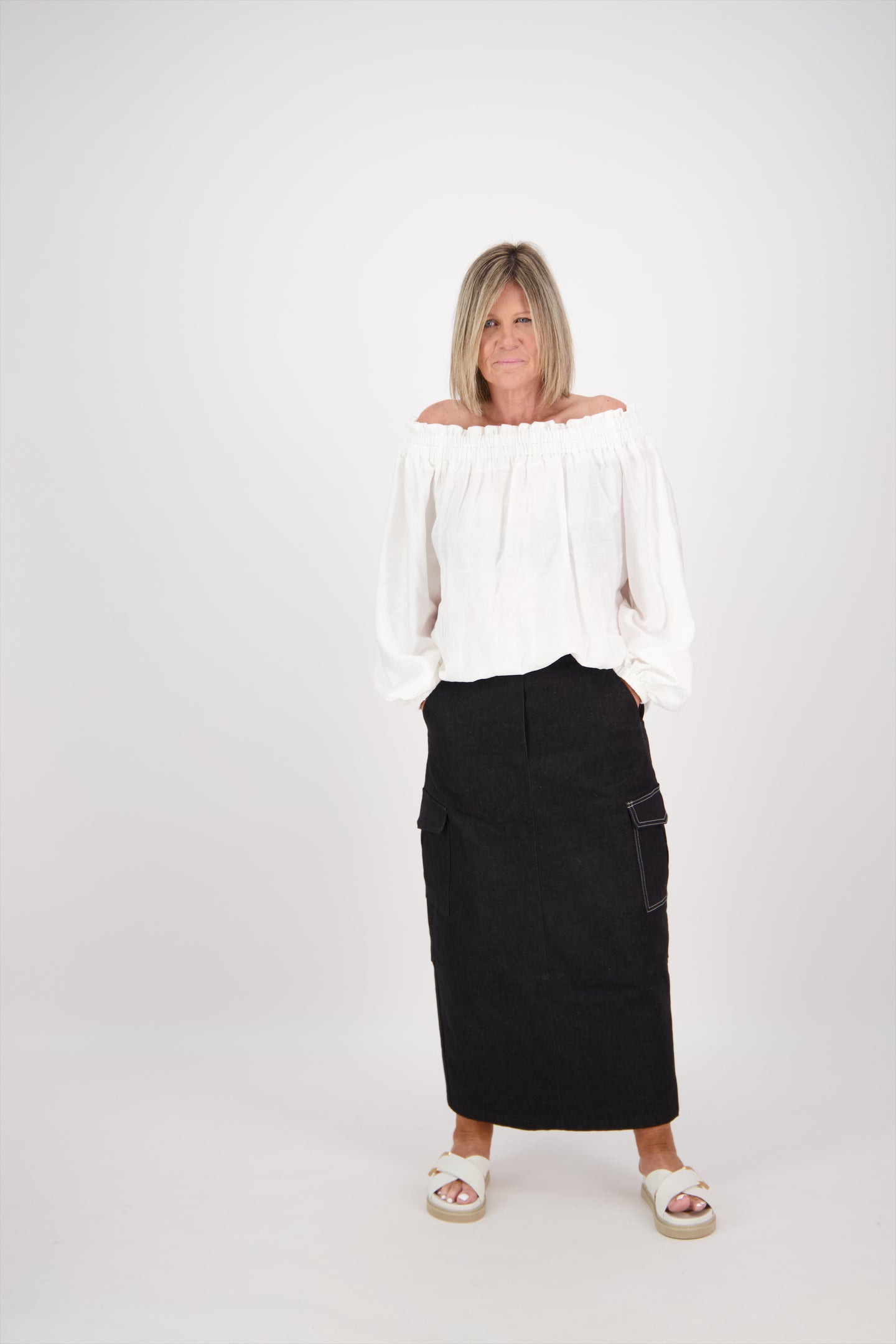 OFF THE SHOULDER TOP WHITE