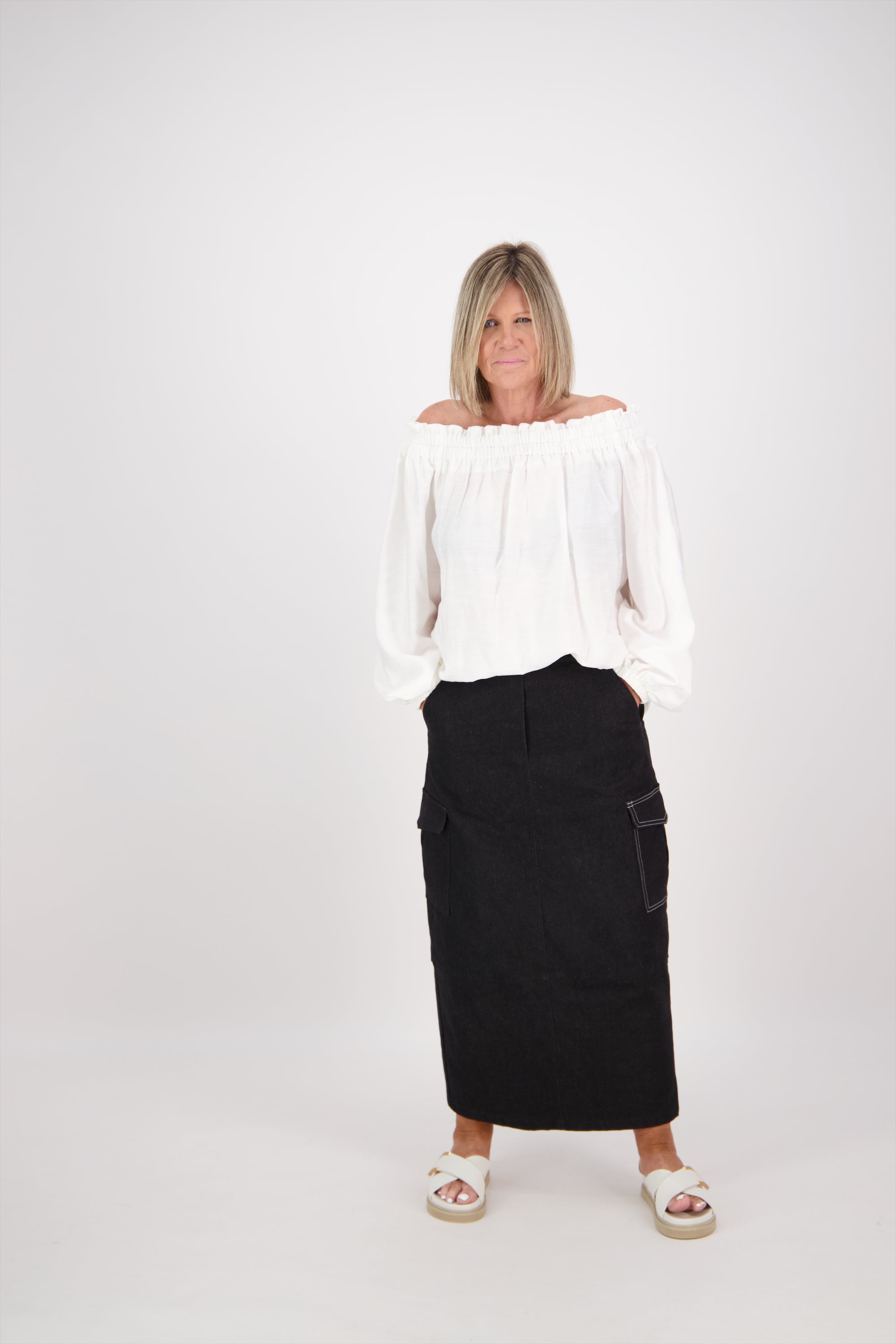 OFF THE SHOULDER TOP WHITE