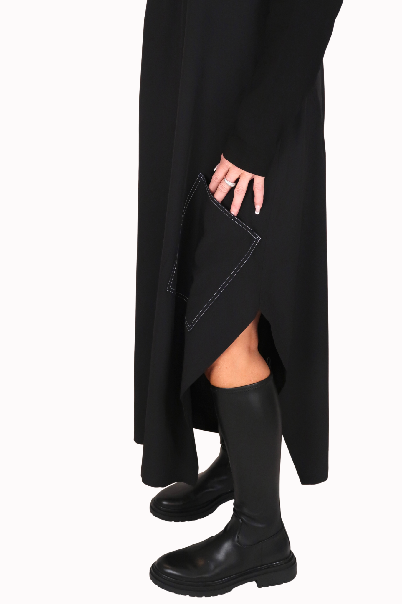 RHODE DRESS LONG SLEEVE - BLACK