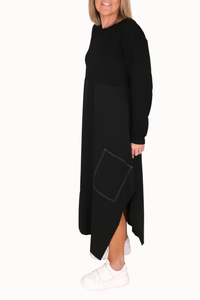 RHODE DRESS LONG SLEEVE - BLACK