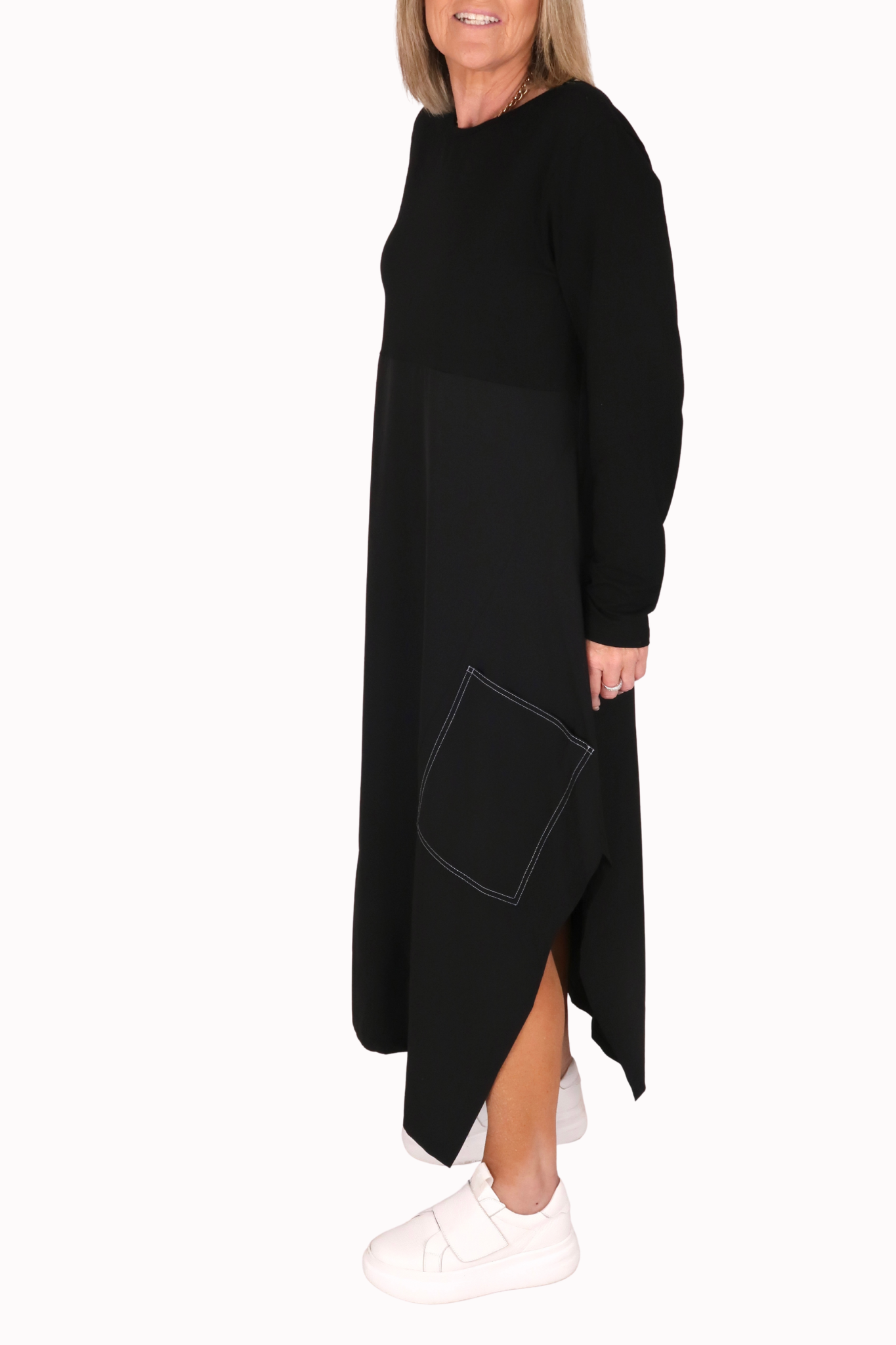 RHODE DRESS LONG SLEEVE - BLACK
